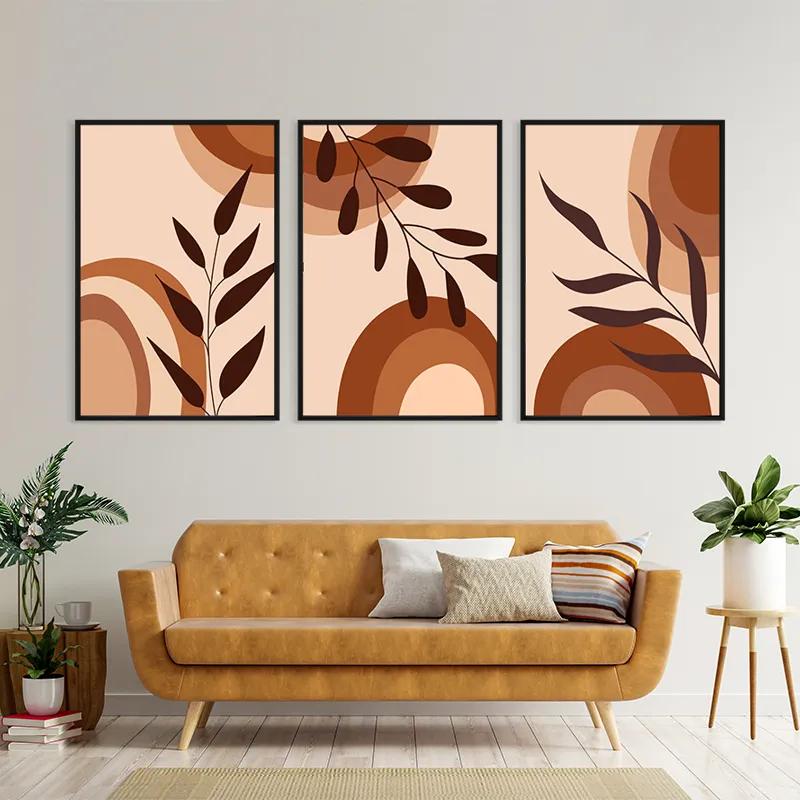 Картина на многоплатна основа Brownbstract mockup 4