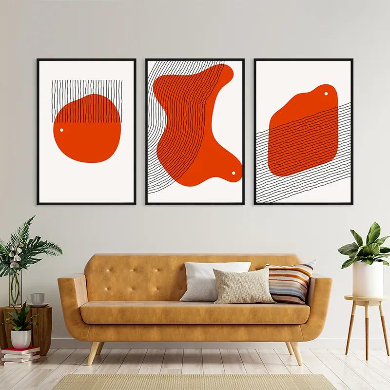 Картина на многоплатна основа Orange Circle mockup 4