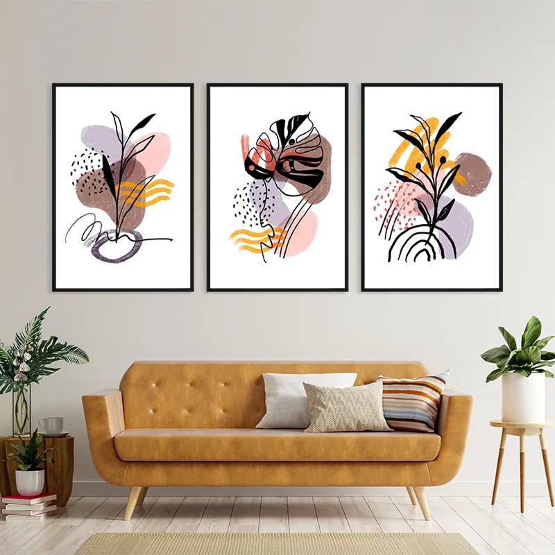 Картина на многоплатна основа Pretty Leaf mockup 4