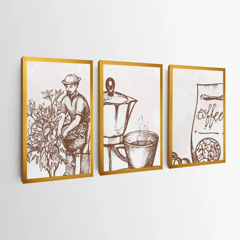 Картина на многоплатна основа Coffee Set mockup 0