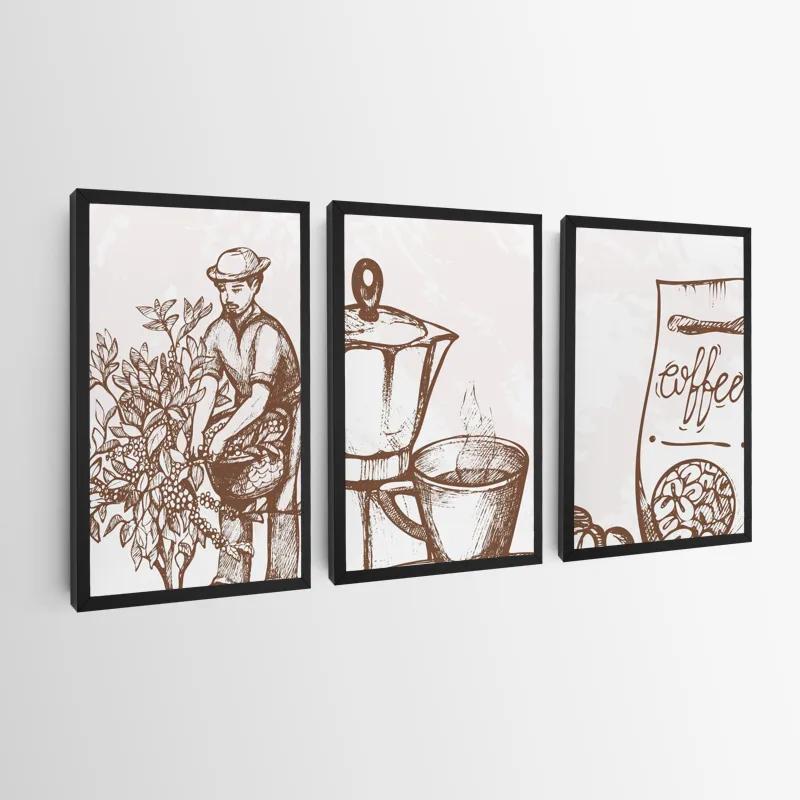 Картина на многоплатна основа Coffee Set mockup 0