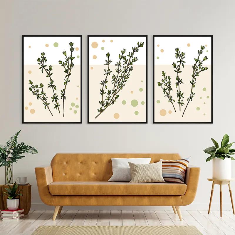 Картина на многоплатна основа Fresh Herbs mockup 4