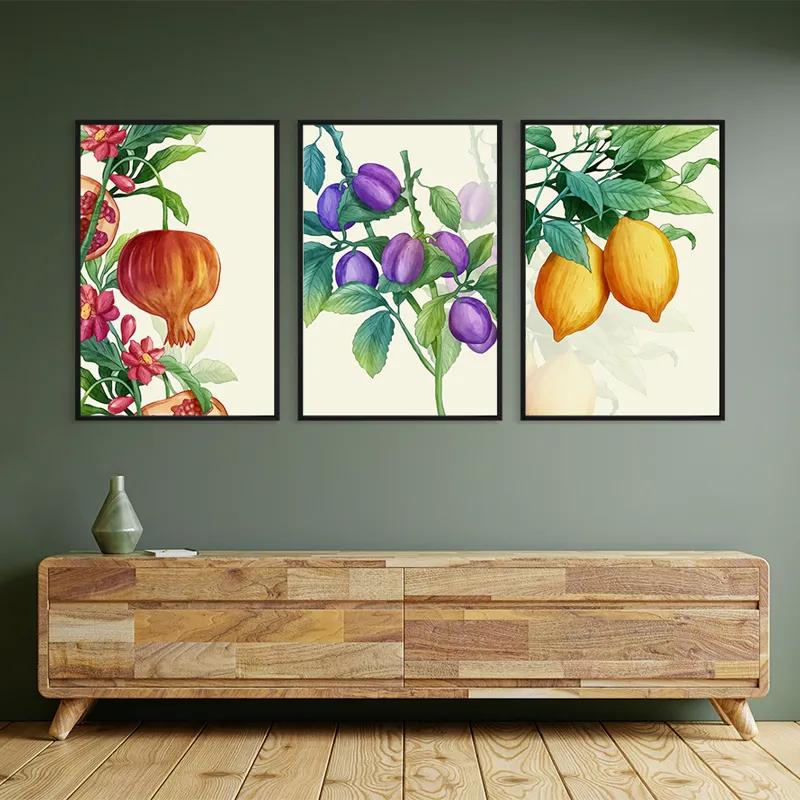 Картина на многоплатна основа Watercolor Fruit Set mockup 2