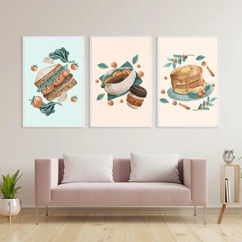 Картина на многоплатна основа Food Set mockup 3