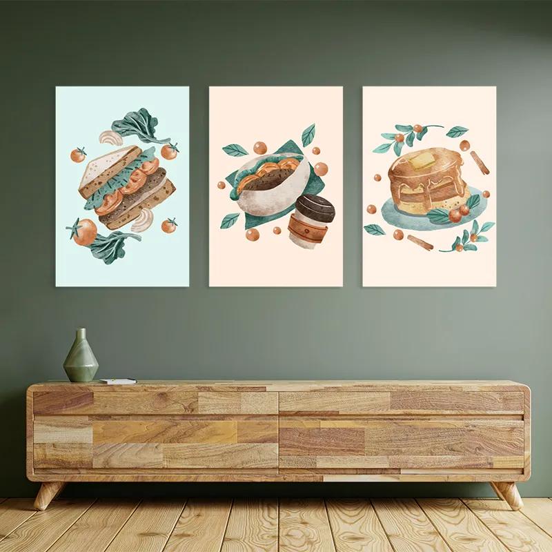 Картина на многоплатна основа Food Set mockup 2