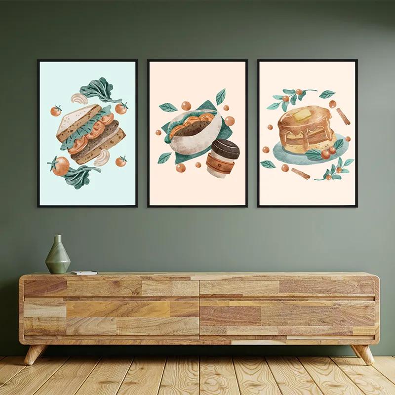 Картина на многоплатна основа Food Set mockup 2