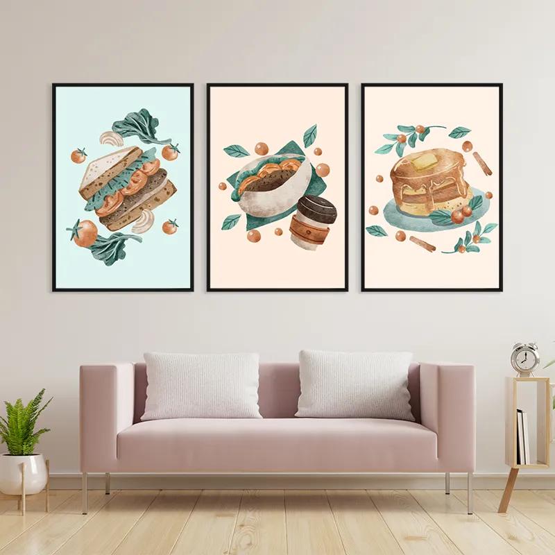 Картина на многоплатна основа Food Set mockup 3