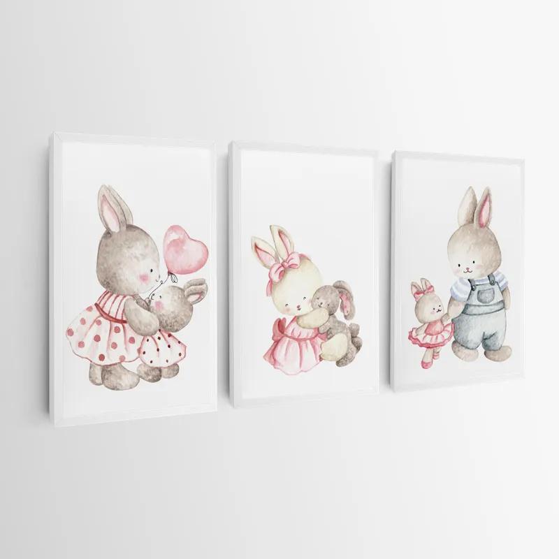 Картина на многоплатна основа Bunny Family mockup 0