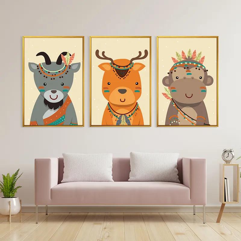 Картина на многоплатна основа Indiannimals mockup 3