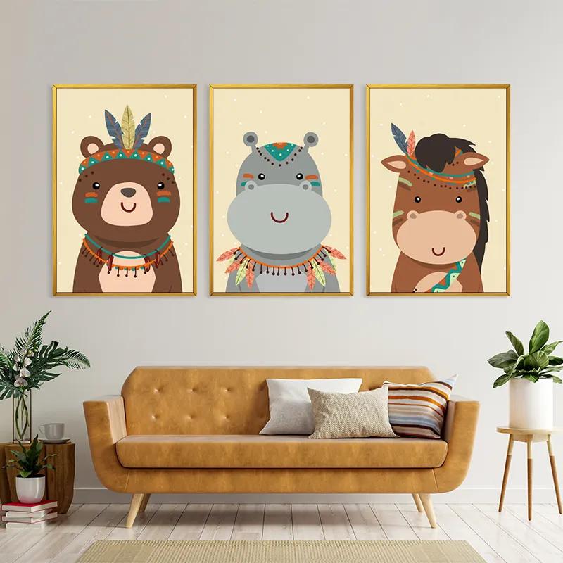 Картина на многоплатна основа Indiannimals Set mockup 4