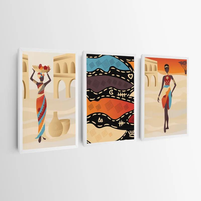 Картина на многоплатна основа African Woman Set mockup 0