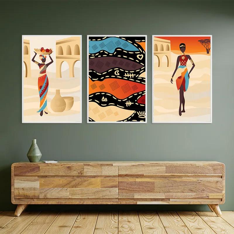 Картина на многоплатна основа African Woman Set mockup 2