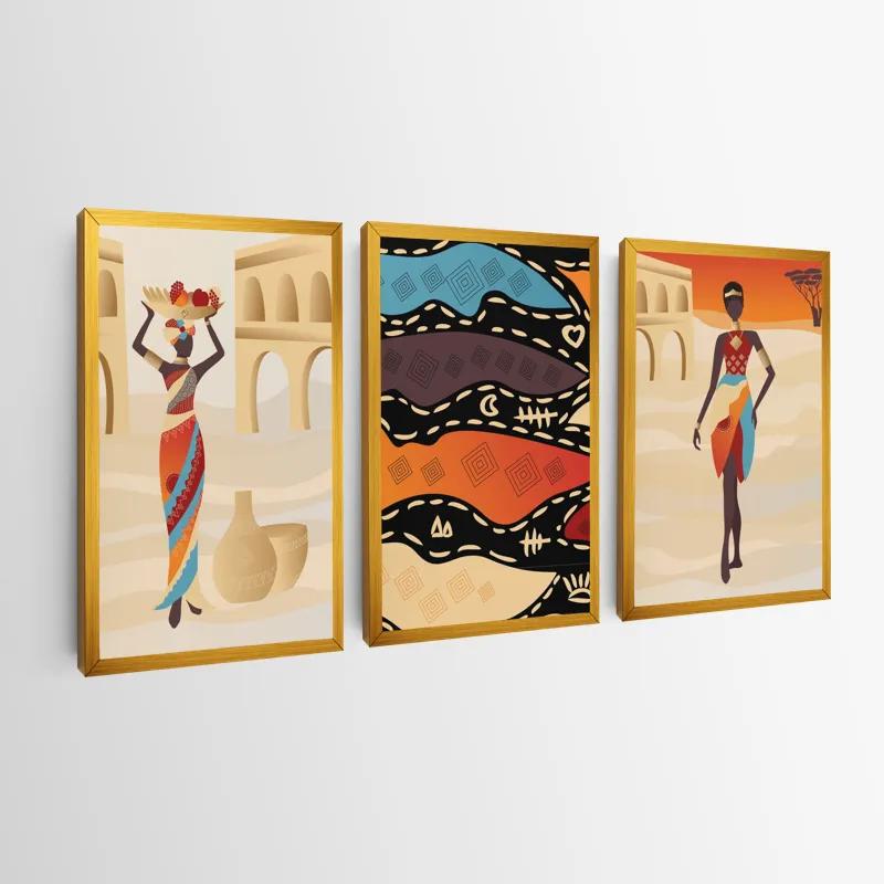 Картина на многоплатна основа African Woman Set mockup 0