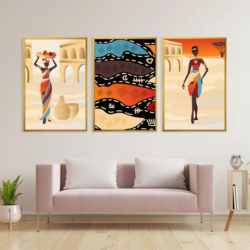 Картина на многоплатна основа African Woman Set mockup 3