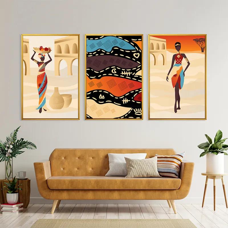 Картина на многоплатна основа African Woman Set mockup 4