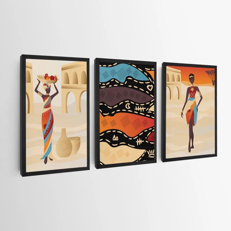 Картина на многоплатна основа African Woman Set mockup 0