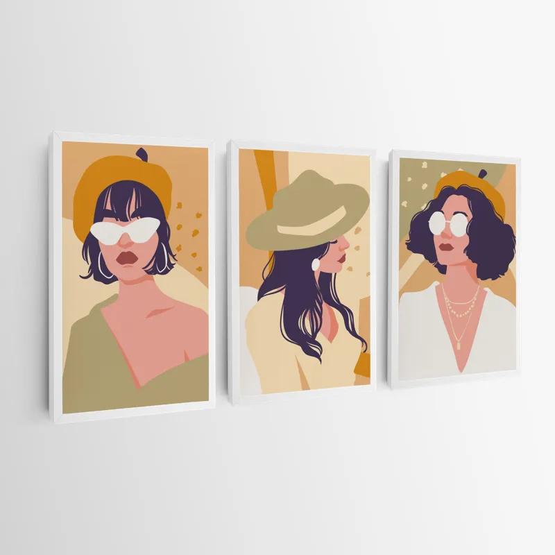 Картина на многоплатна основа Modern Woman Set mockup 0