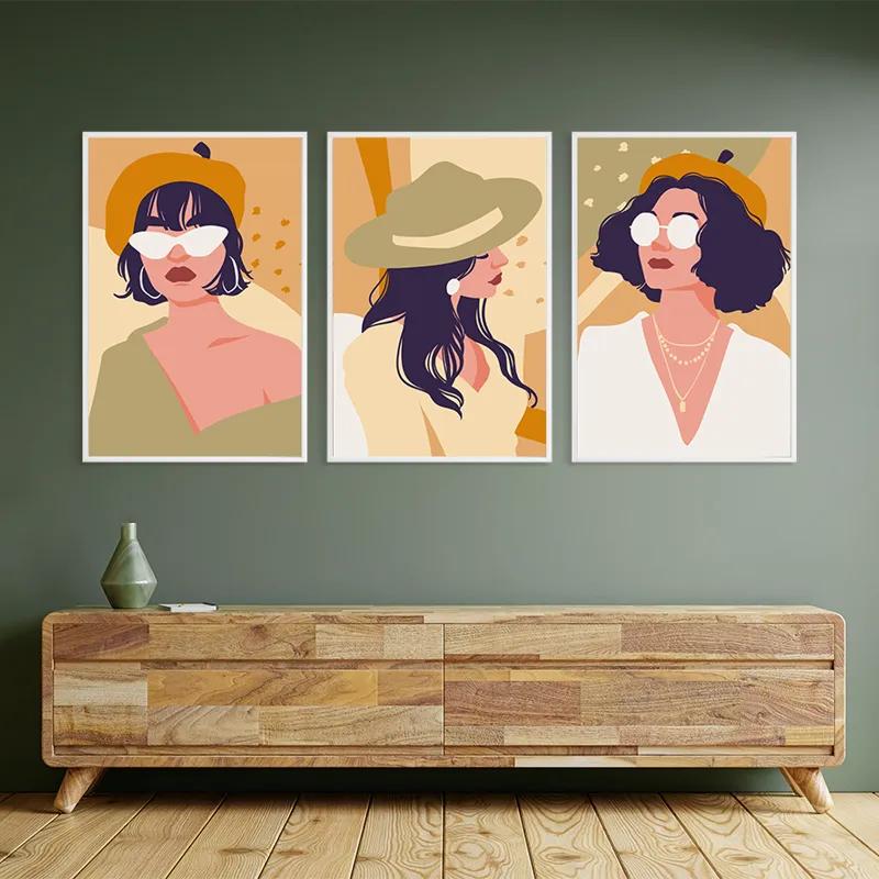 Картина на многоплатна основа Modern Woman Set mockup 2