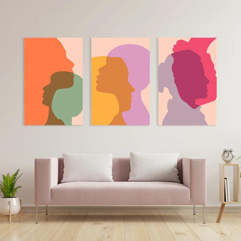 Картина на многоплатна основа Abstract Shilouette mockup 3