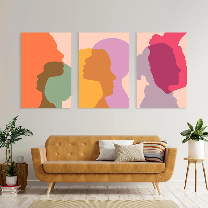 Картина на многоплатна основа Abstract Shilouette mockup 4