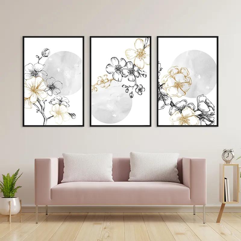 Картина на многоплатна основа Grey Moon Nature Set mockup 3