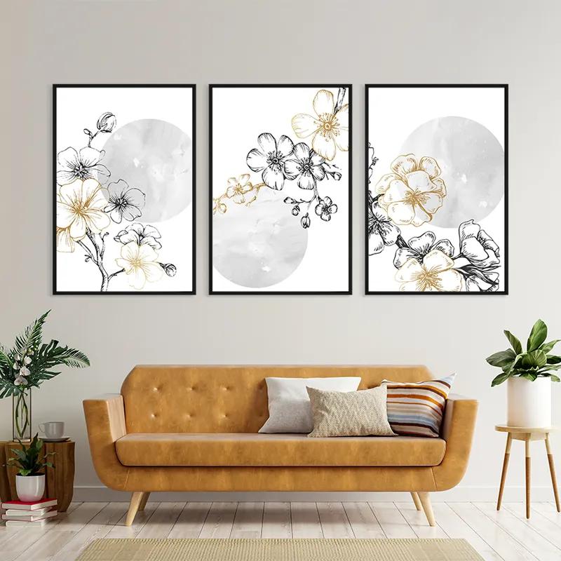 Картина на многоплатна основа Grey Moon Nature Set mockup 4