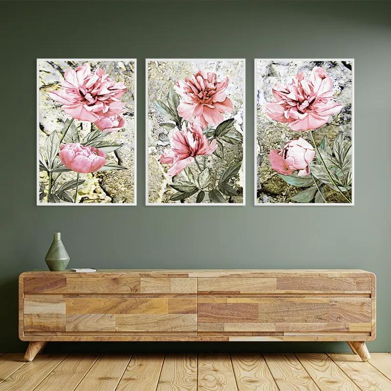 Картина на многоплатна основа Bujori Roz mockup 2