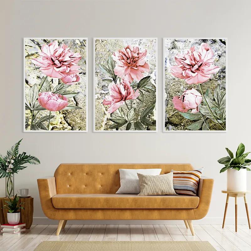 Картина на многоплатна основа Bujori Roz mockup 4