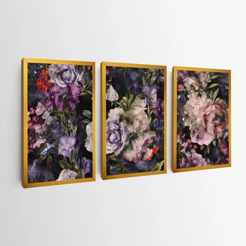 Картина на многоплатна основа Abstract Purple Flowers mockup 0
