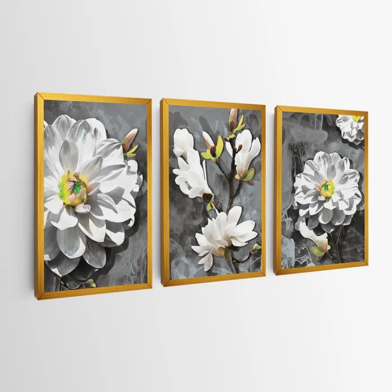 Картина на многоплатна основа Smoke White Flower mockup 0