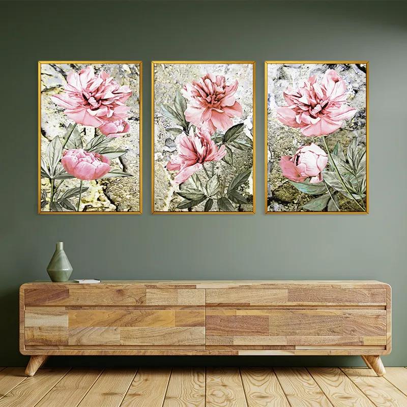 Картина на многоплатна основа Bujori Roz mockup 2