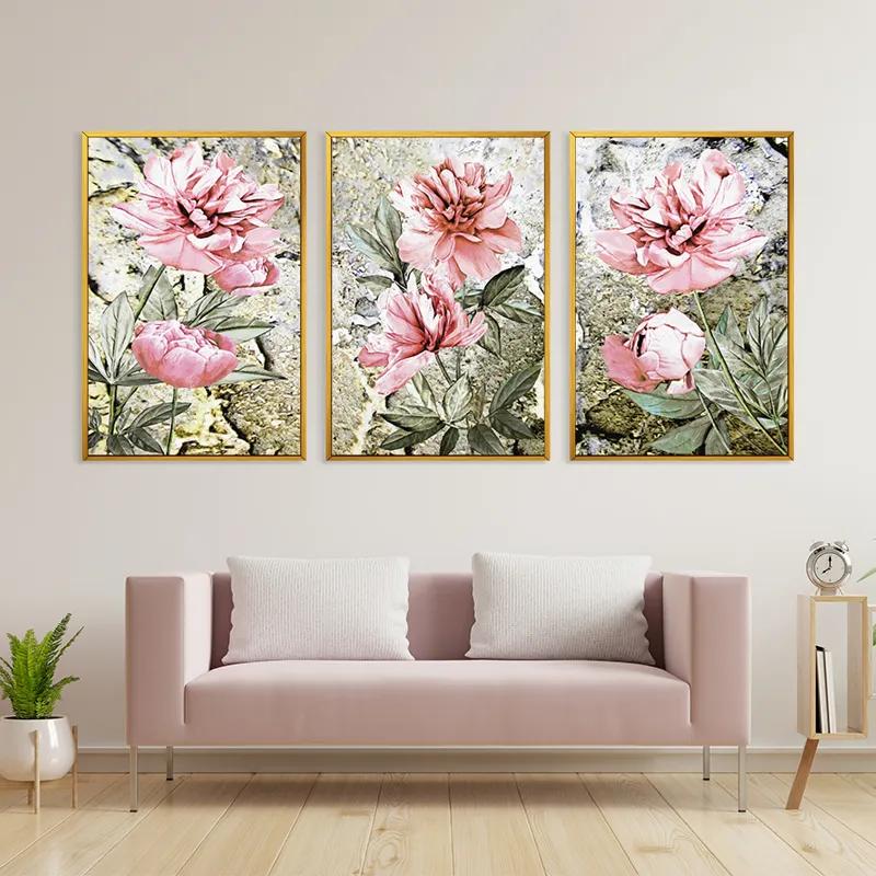 Картина на многоплатна основа Bujori Roz mockup 3