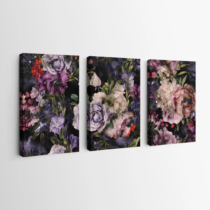 Картина на многоплатна основа Abstract Purple Flowers mockup 0