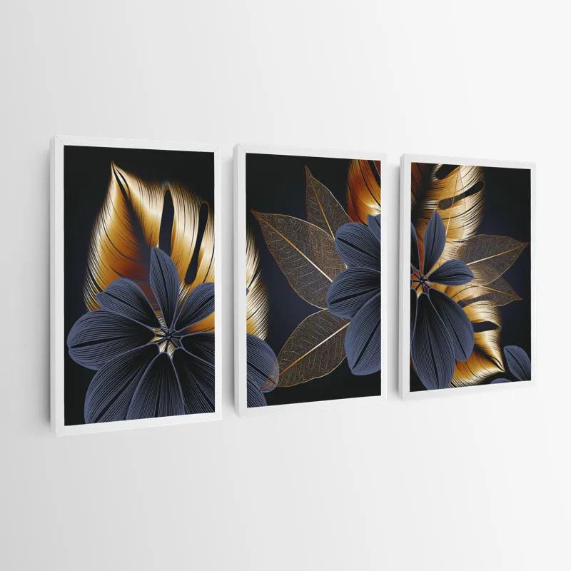 Картина на многоплатна основа Blacknd Gold Flower mockup 0