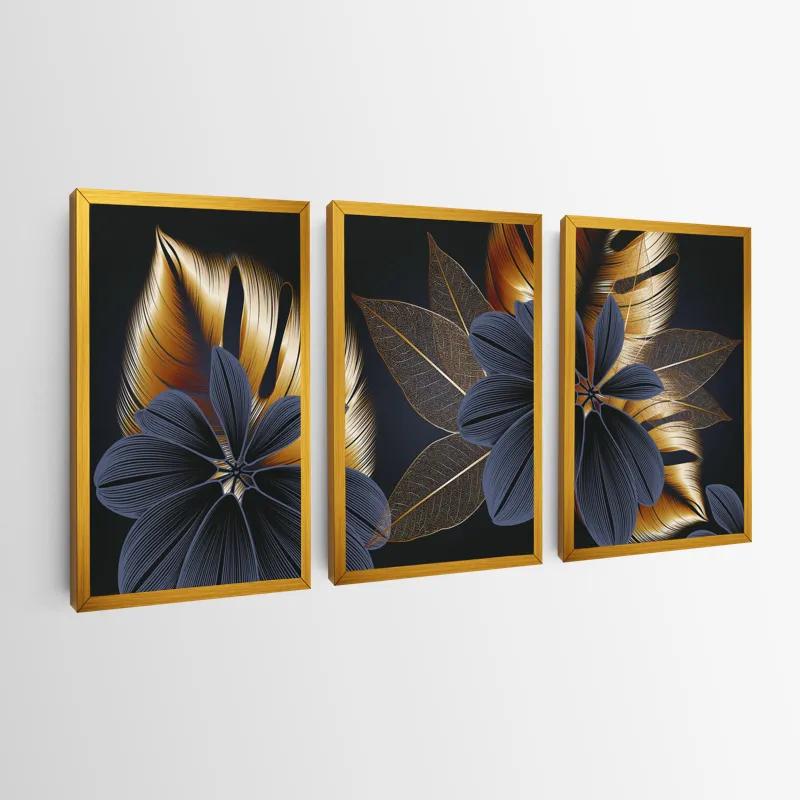 Картина на многоплатна основа Blacknd Gold Flower mockup 0
