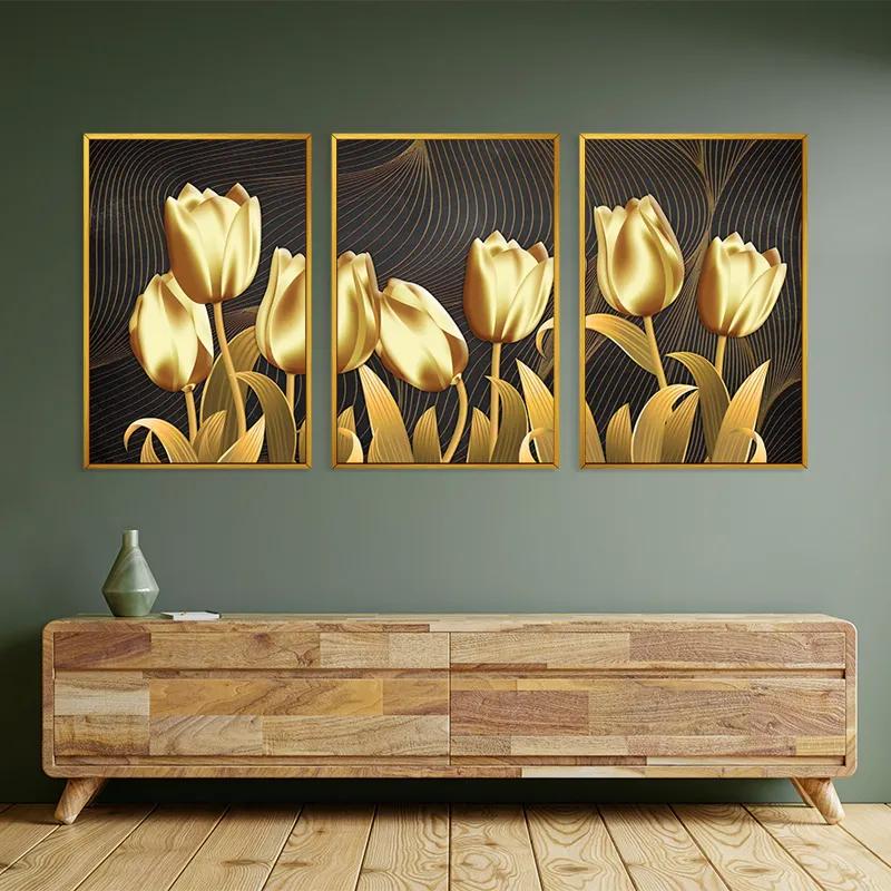 Картина на многоплатна основа Golden Tulip mockup 2