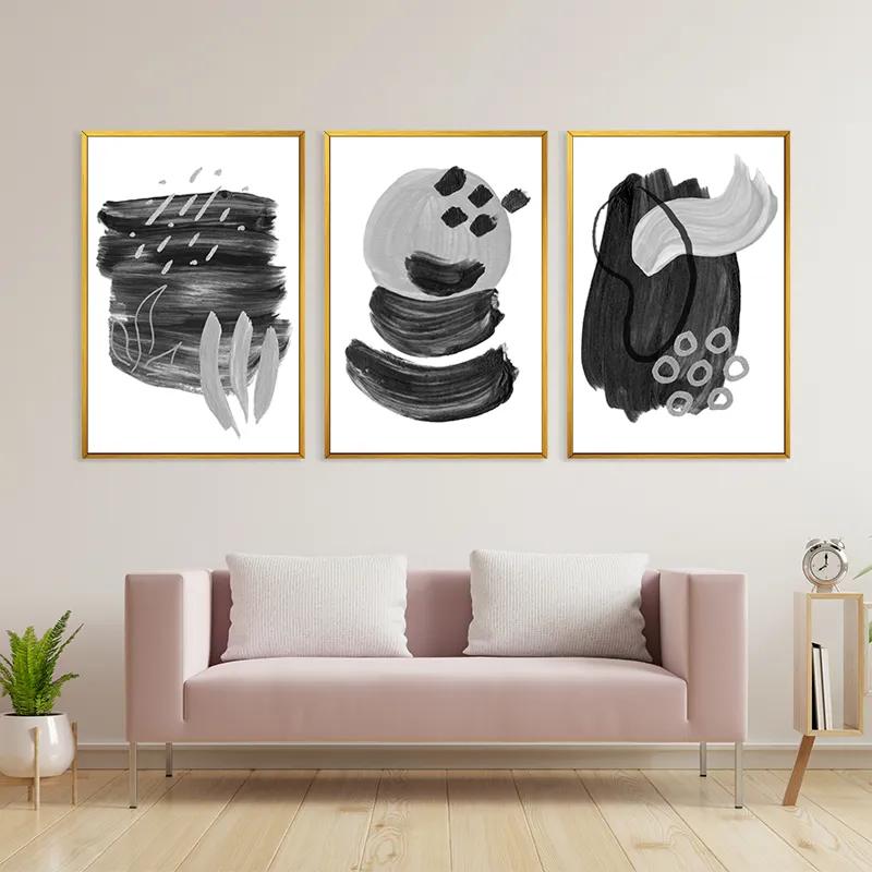 Картина на многоплатна основа Minimalist Grey mockup 3