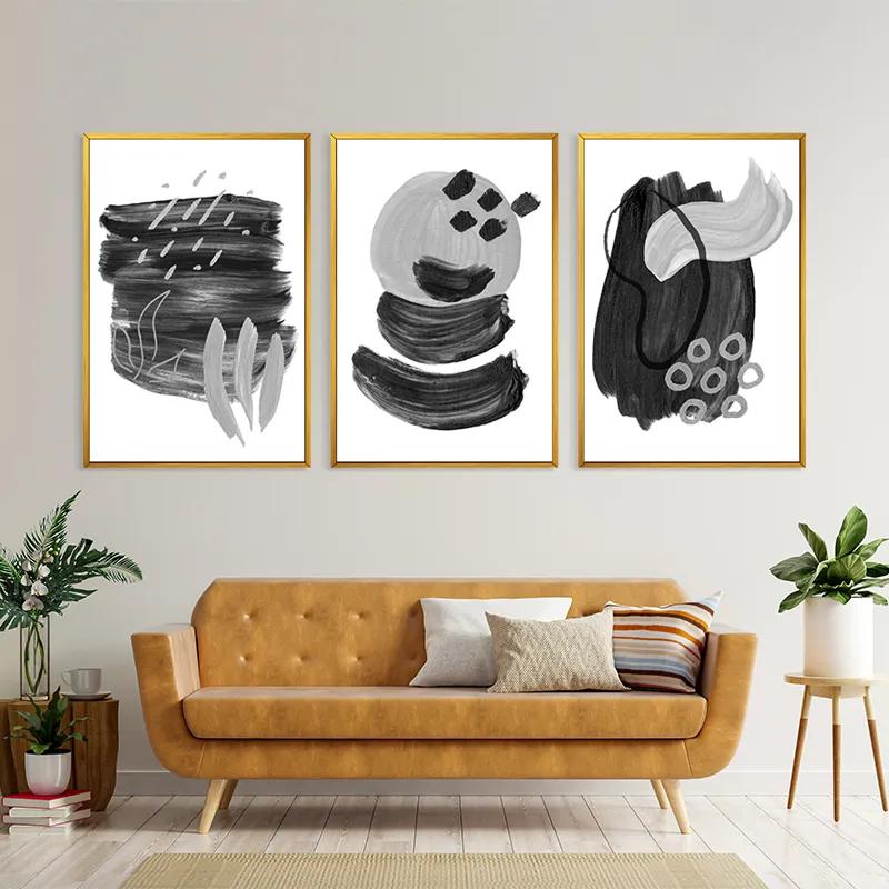 Картина на многоплатна основа Minimalist Grey mockup 4