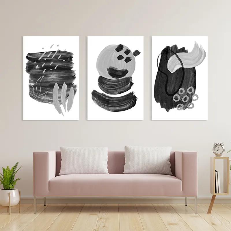 Картина на многоплатна основа Minimalist Grey mockup 3