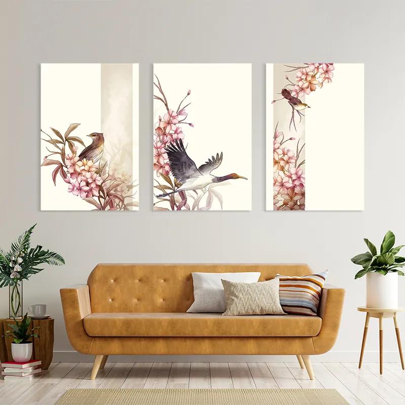 Картина на многоплатна основа Asiatic Pink Flower mockup 4