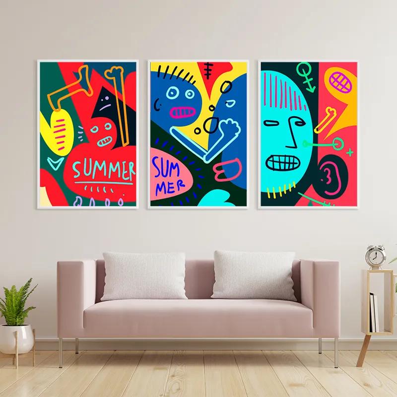 Картина на многоплатна основа Summer Collage mockup 3