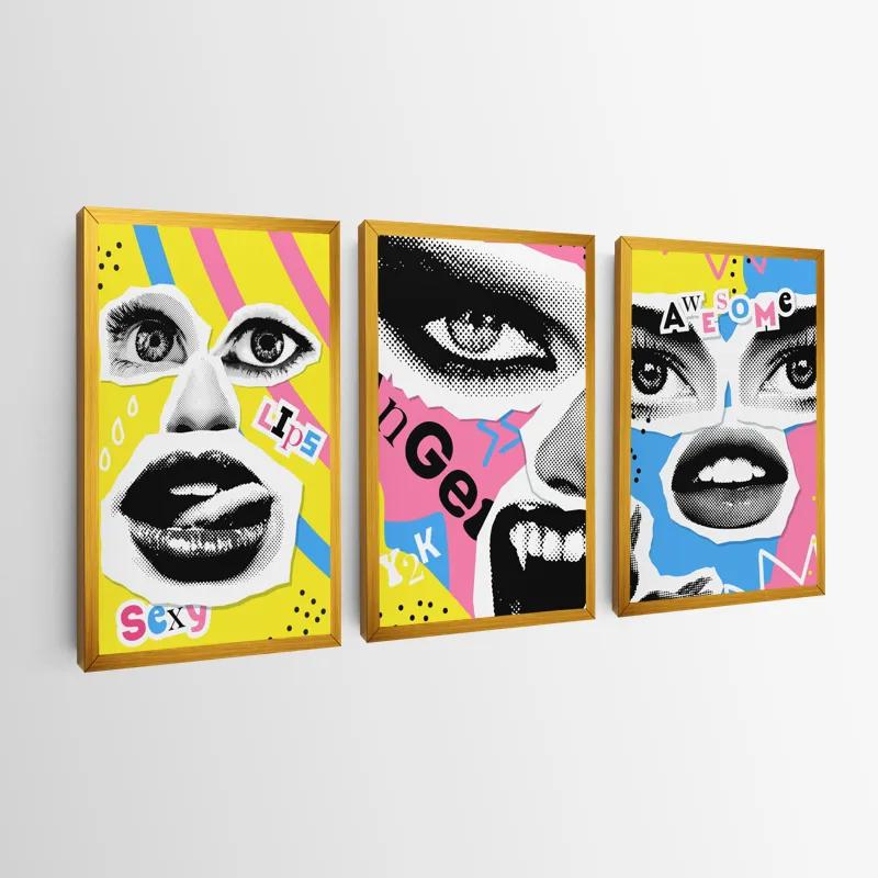 Картина на многоплатна основа Face Eye Set mockup 0