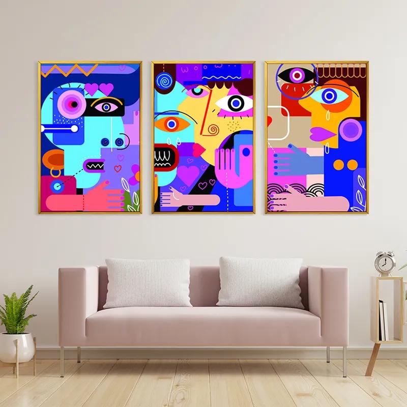 Картина на многоплатна основа Personbstract Set mockup 3