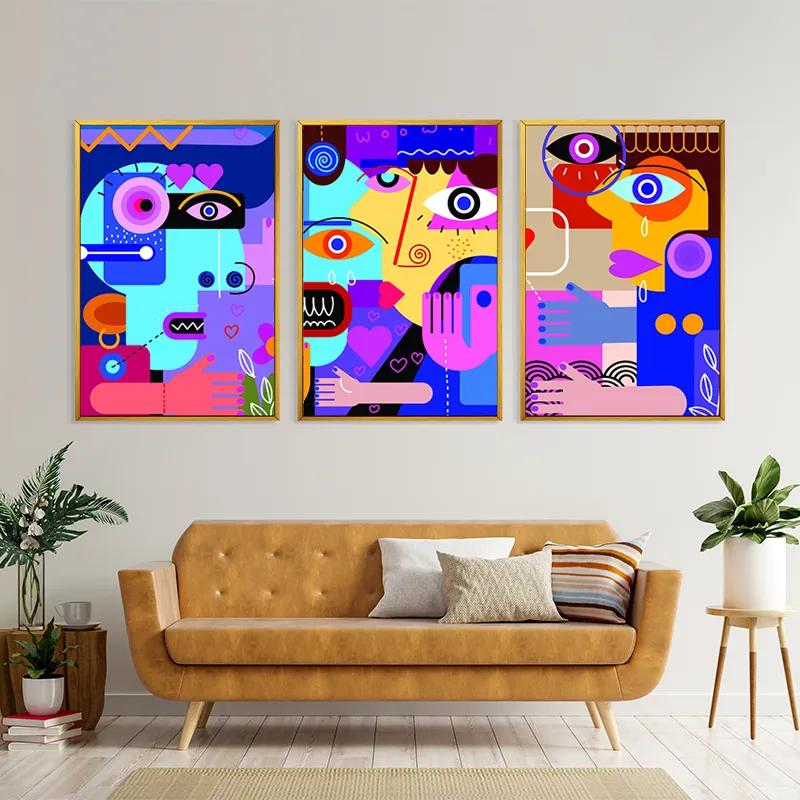 Картина на многоплатна основа Personbstract Set mockup 4