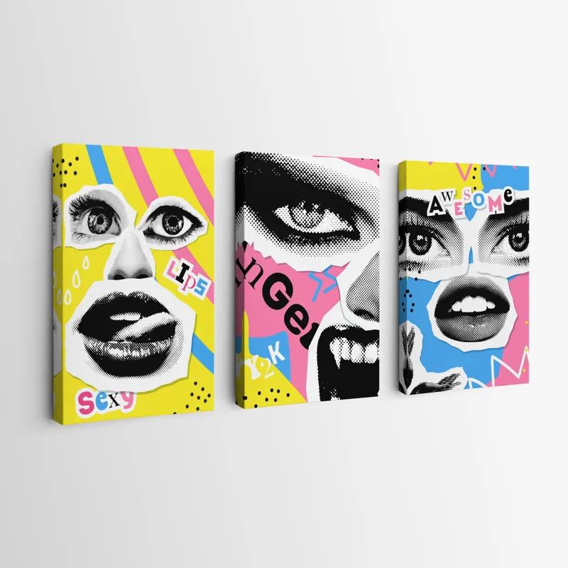 Картина на многоплатна основа Face Eye Set mockup 0