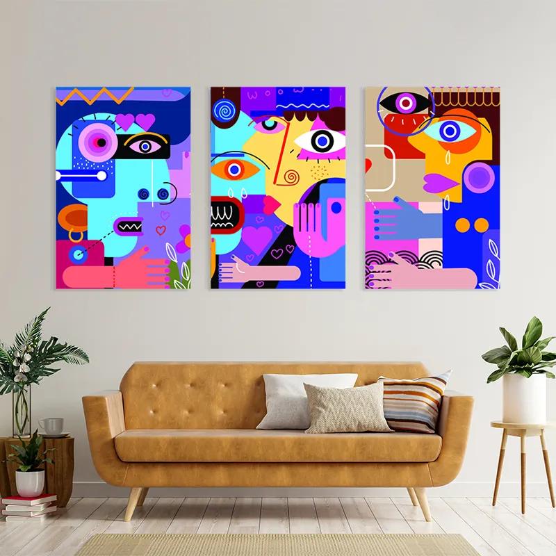 Картина на многоплатна основа Personbstract Set mockup 4