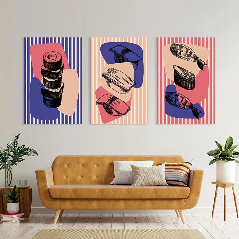 Картина на многоплатна основа Sushi Set mockup 4