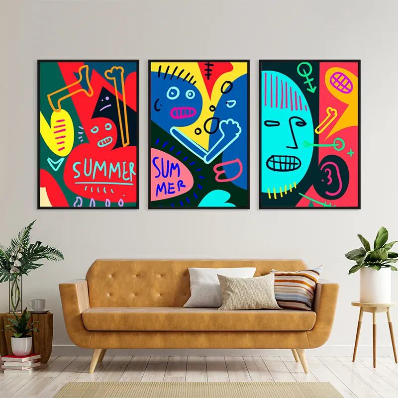 Картина на многоплатна основа Summer Collage mockup 4