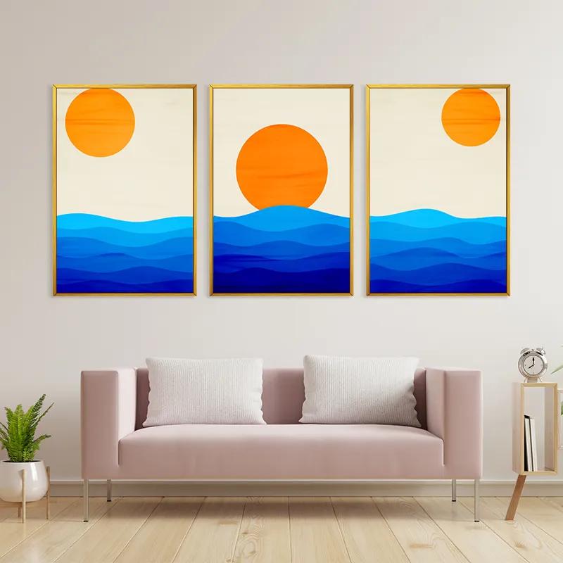 Картина на многоплатна основа Stronglue Waves mockup 3