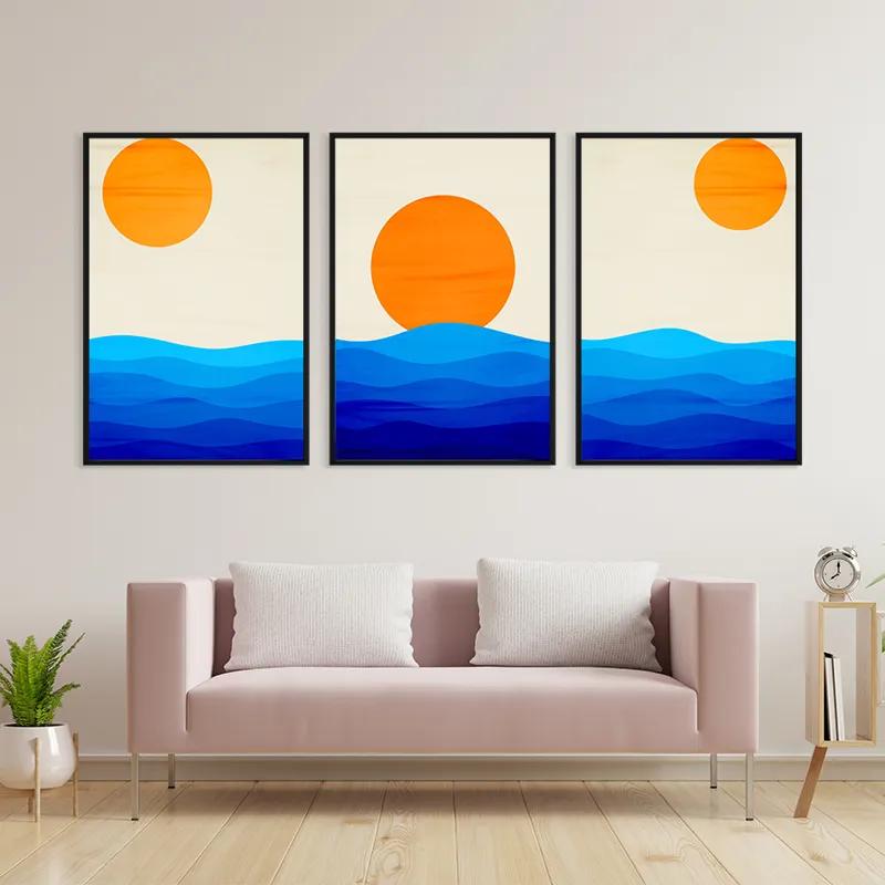 Картина на многоплатна основа Stronglue Waves mockup 3